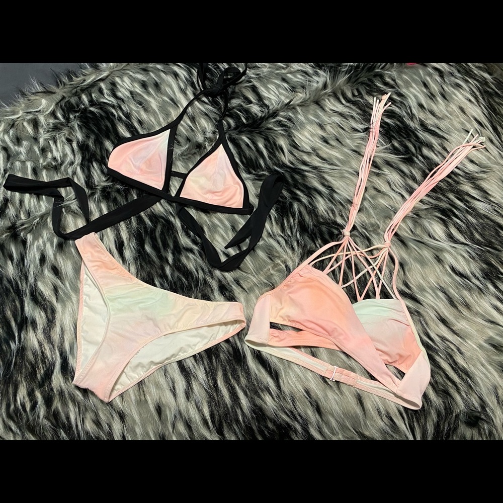 Pink (Victoria’s Secret) pink tie dye swim suit!